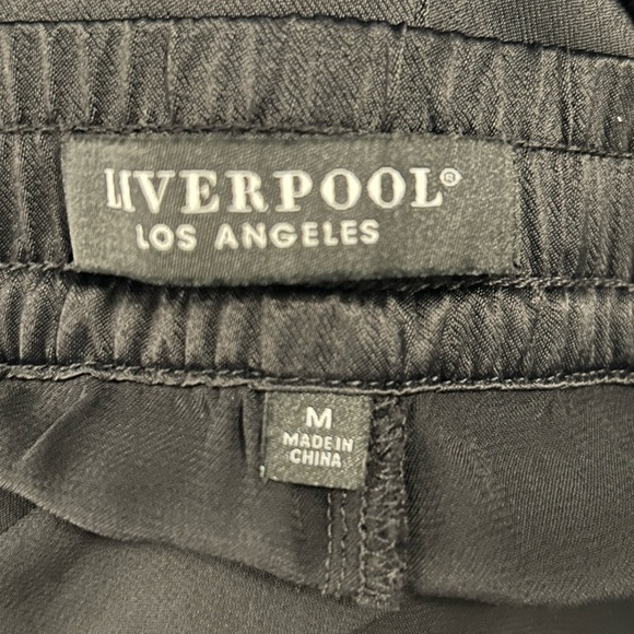 Liverpool Black Satin Jogger Pants NWOT - Picture 7 of 8